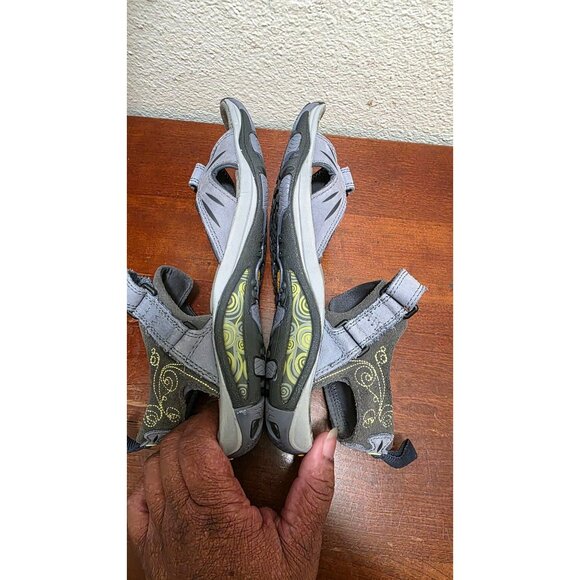 Merrell Women's Adjustable Strap Gray Sandals Patterned Footbed Size 7 - Picture 5 of 8